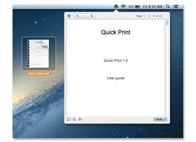Quick Print Screenshot